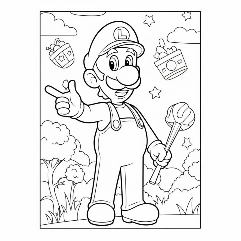 Kolorowanka Luigi – Mario Bros