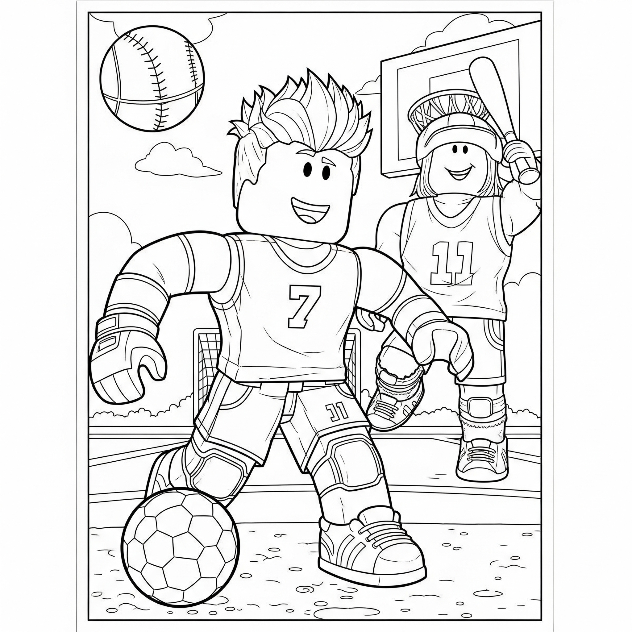 Kolorowanka Roblox Sport