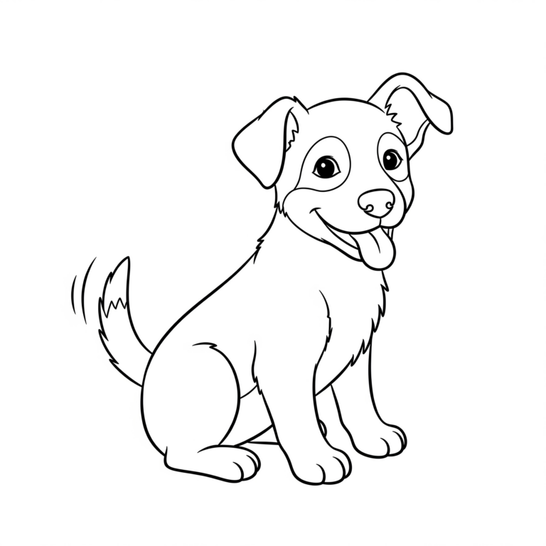 Kolorowanka Piesek – kolorowanka klasyczna