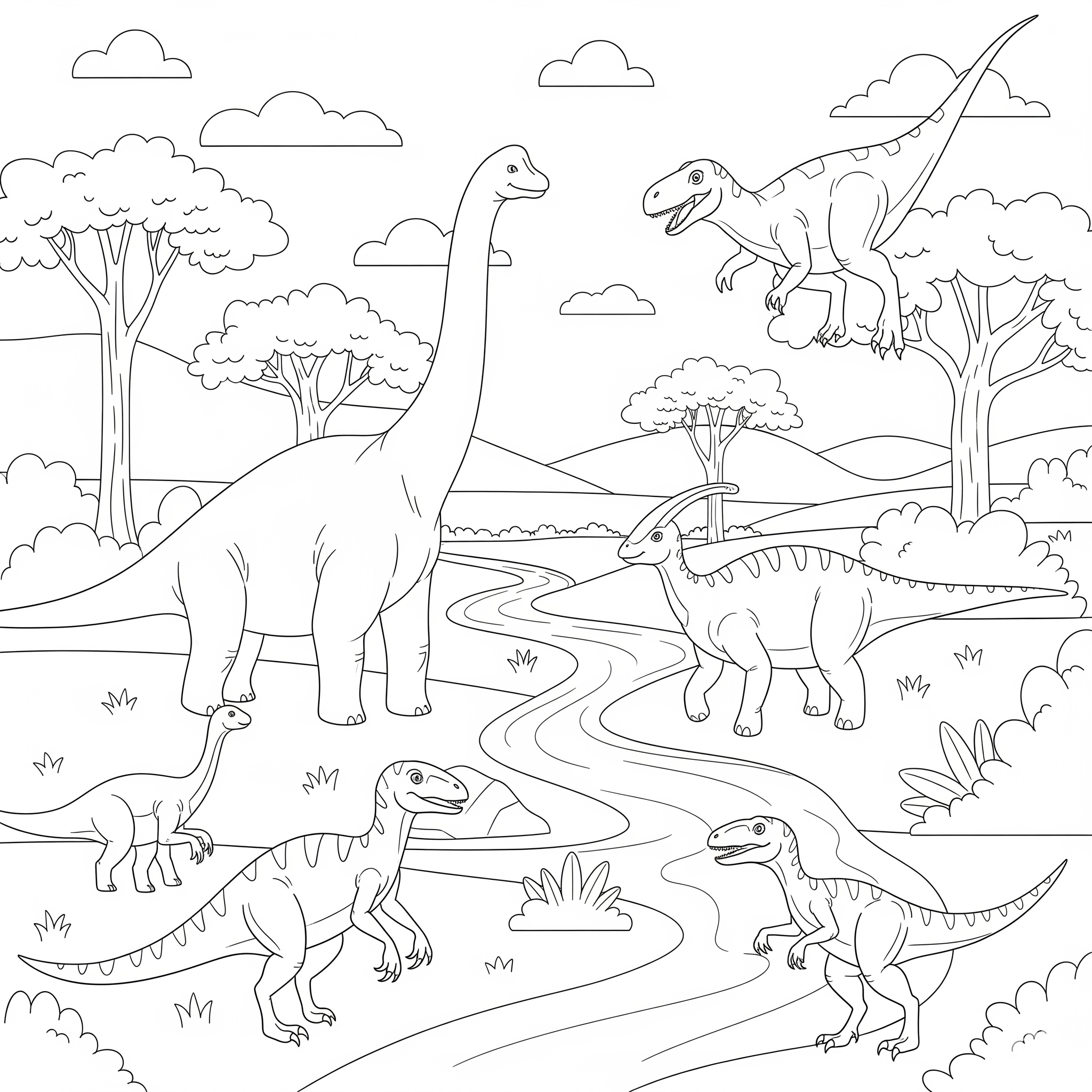 Kolorowanka Dinozaur