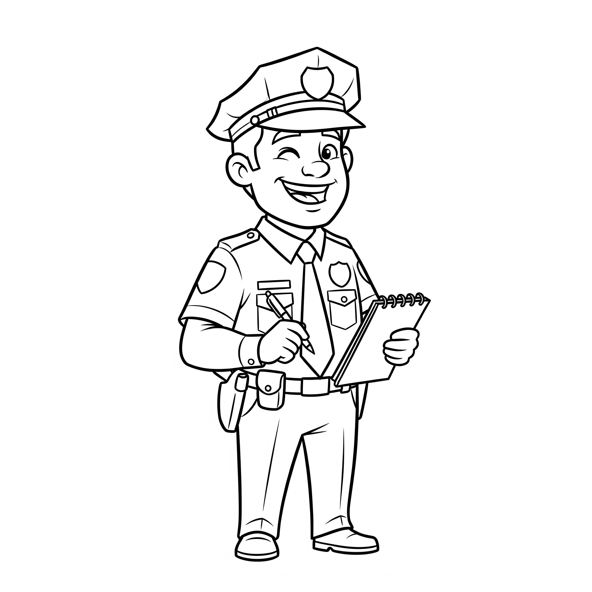 Kolorowanka Policjant