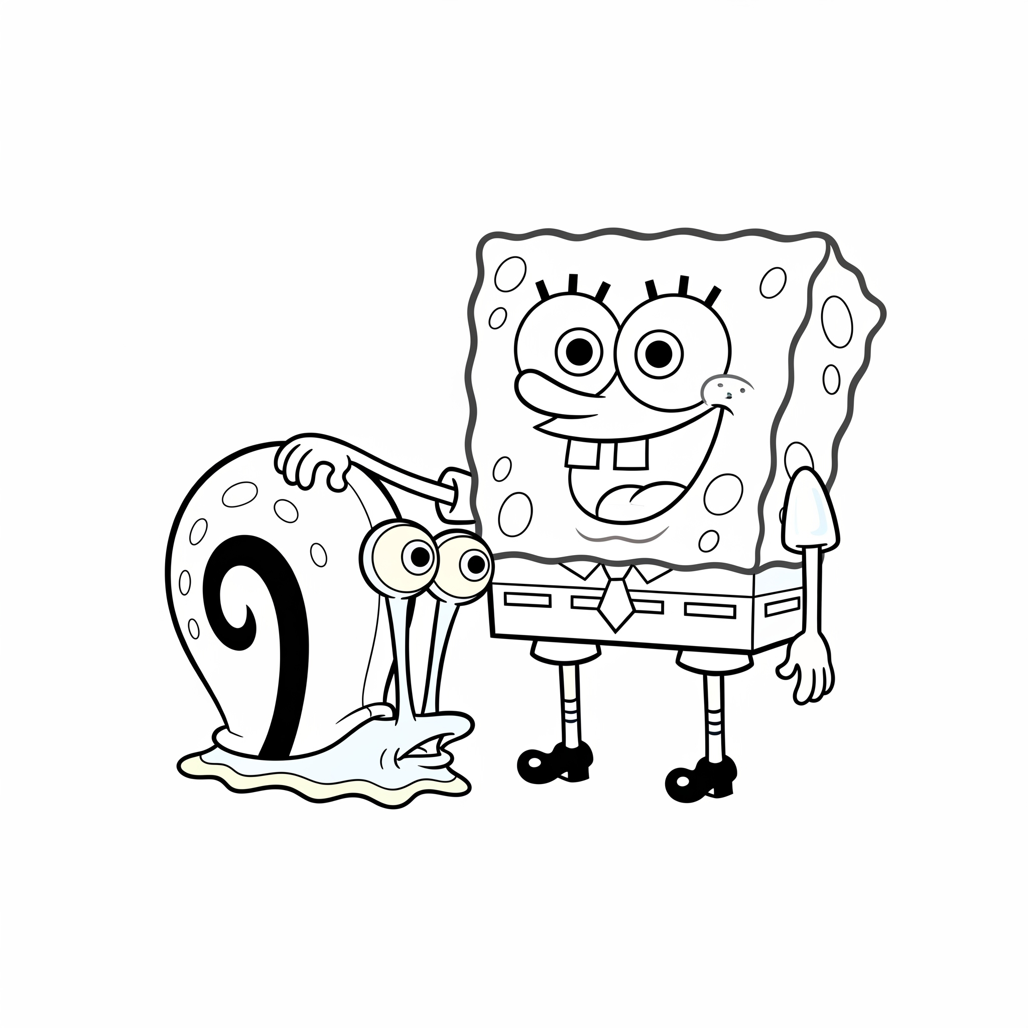 Kolorowanka Spongebob i Gacuś