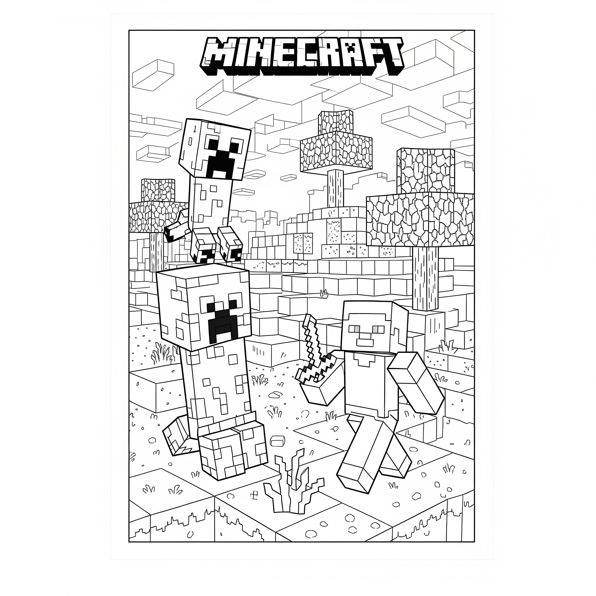Kolorowanka Minecraft