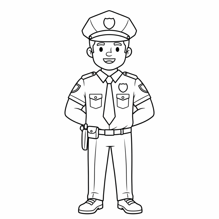 Kolorowanka Policjant