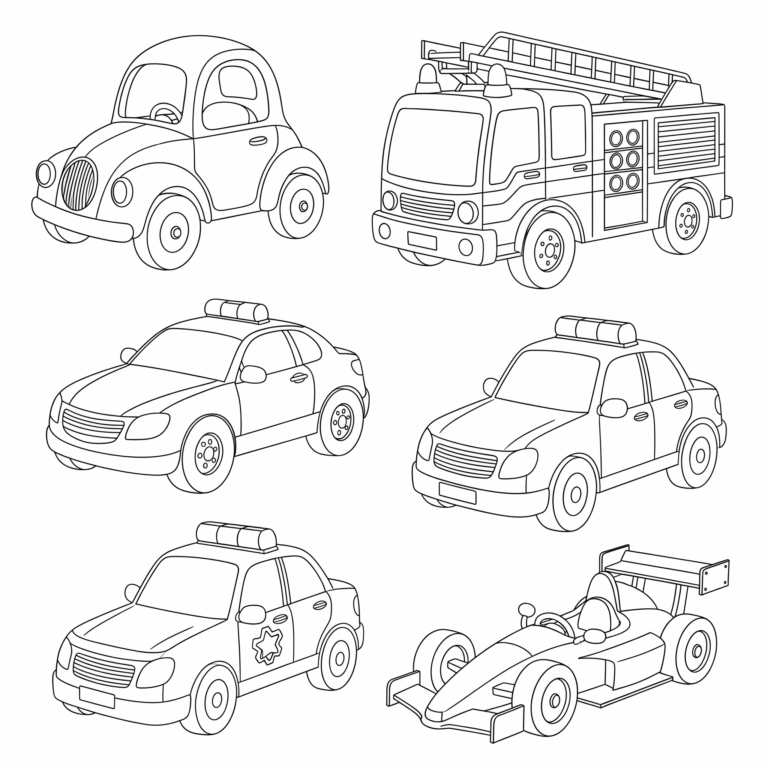 Kolorowanka Zestaw autek
