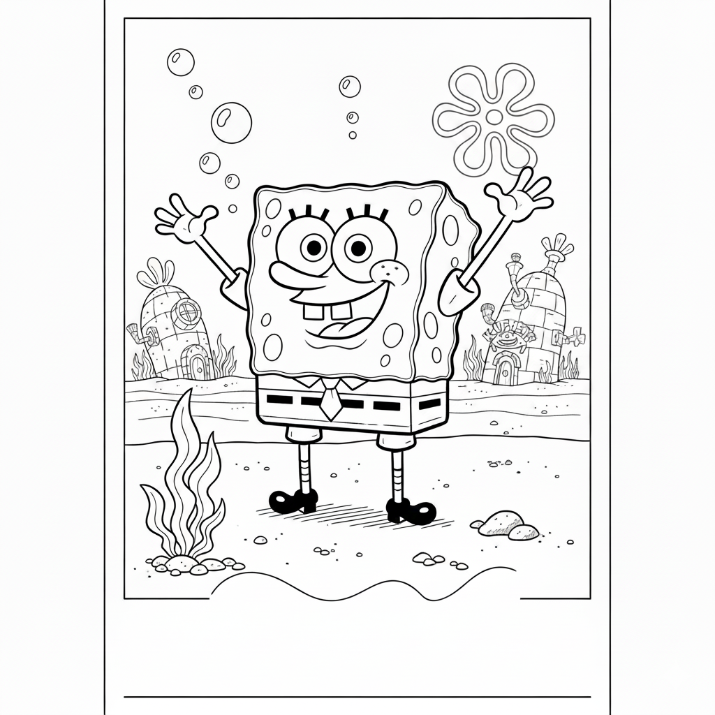 Kolorowanka SpongeBob