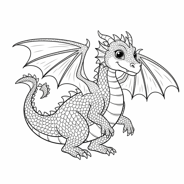 Kolorowanka smok