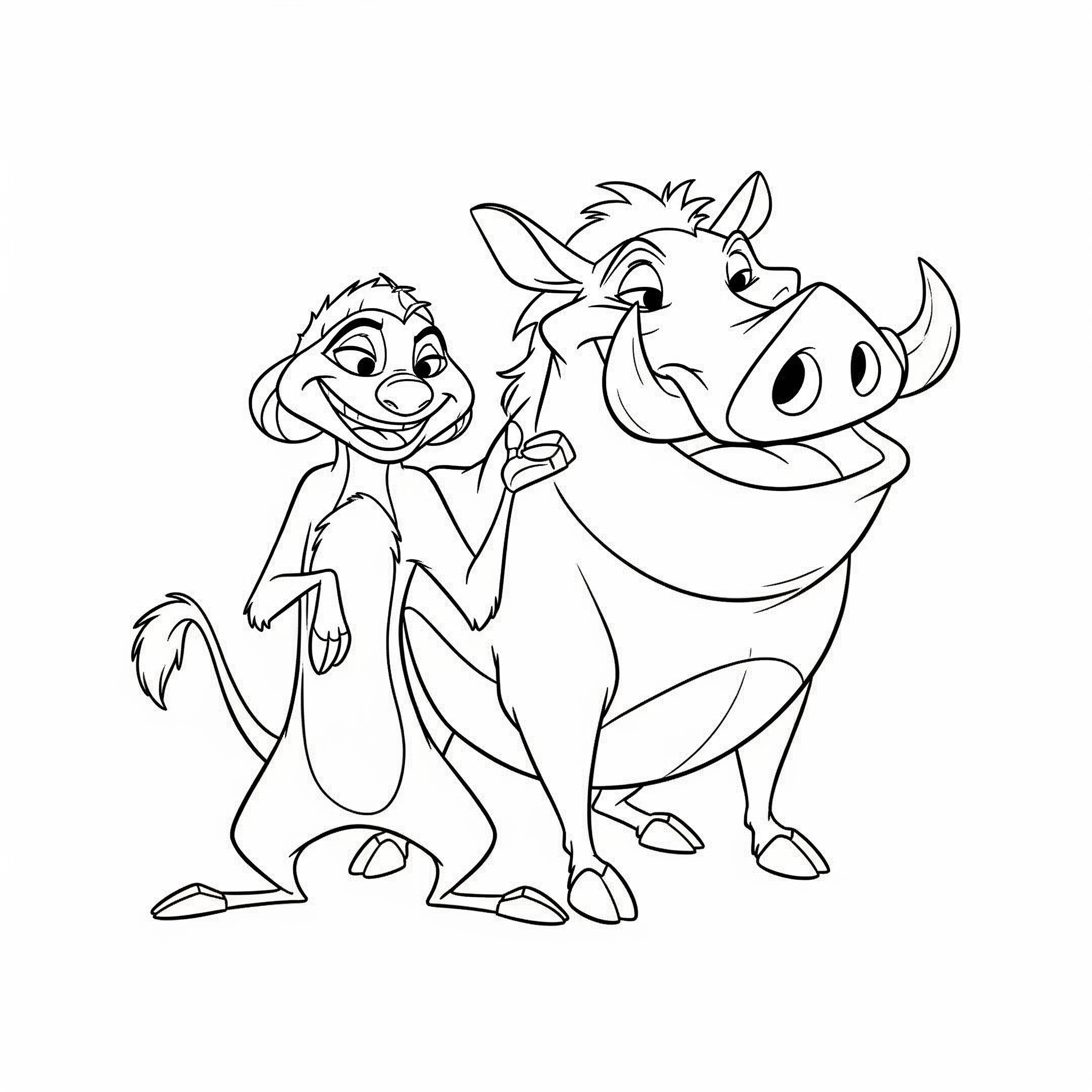 Kolorowanka Timon i Pumba
