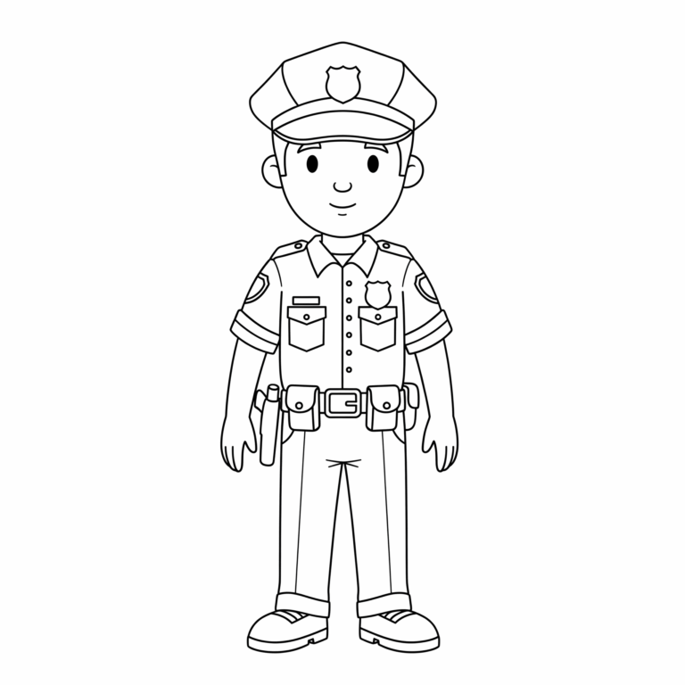 Kolorowanka Policjant