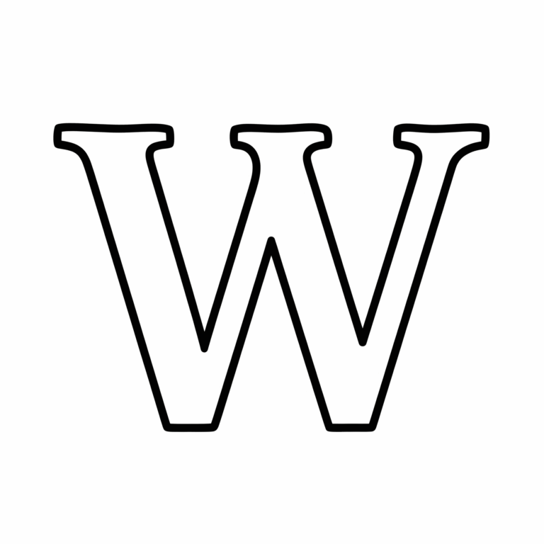 Kolorowanka Litera W