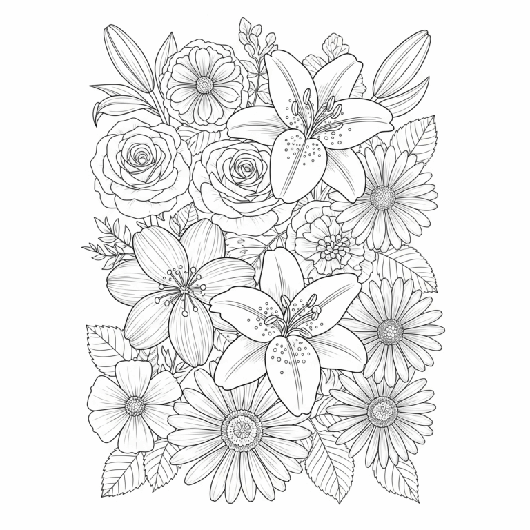 Kolorowanka Kwiaty