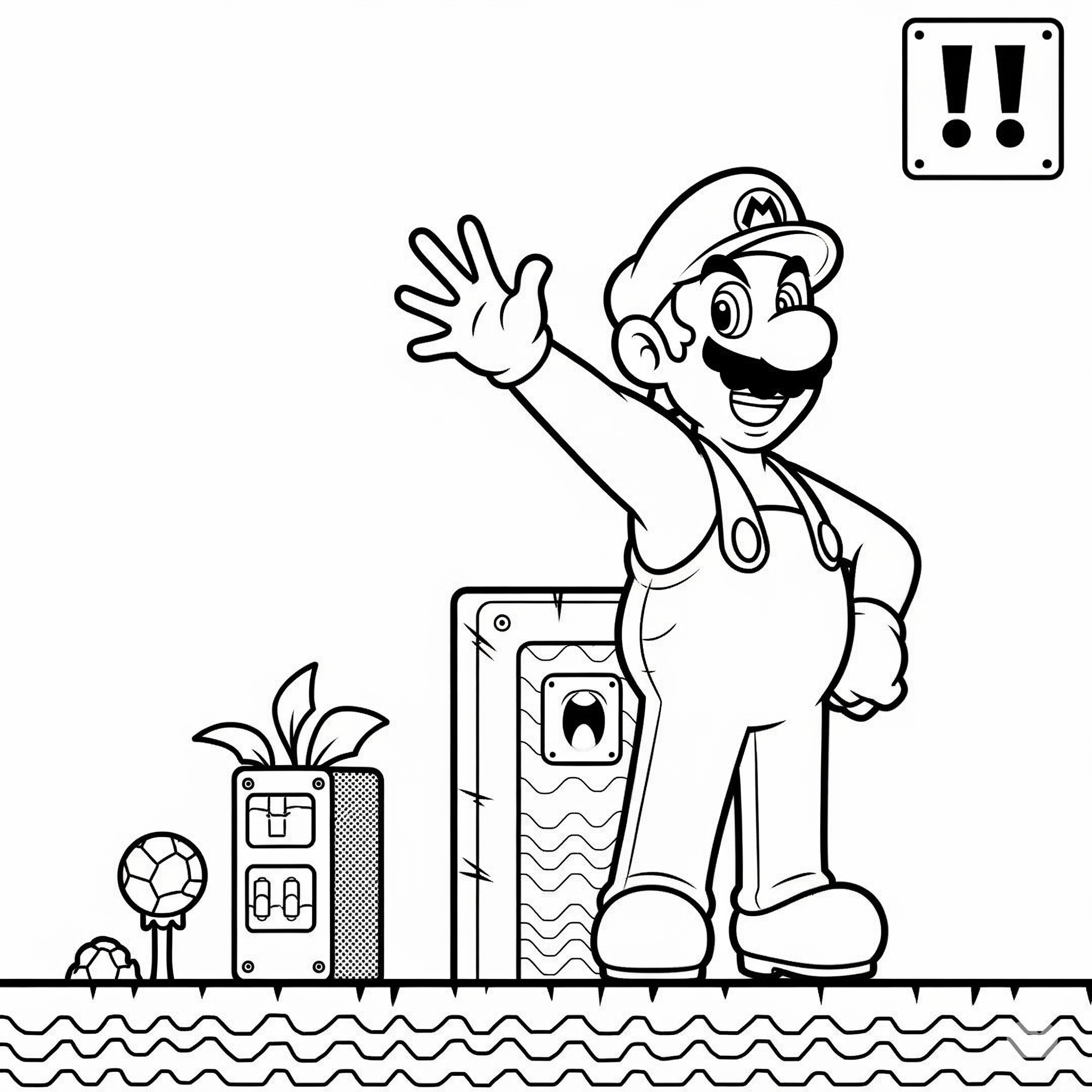 Kolorowanka Mario