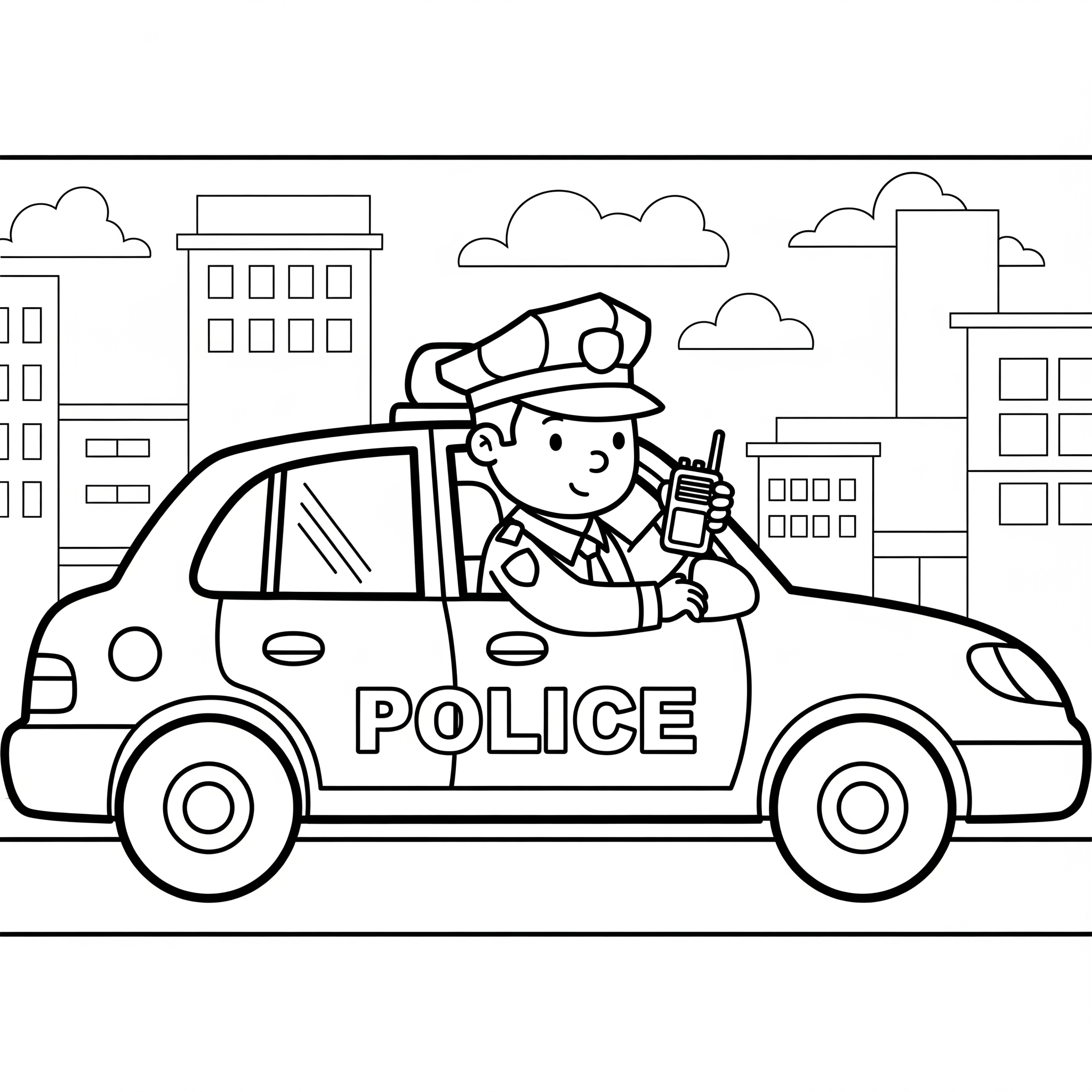Kolorowanka Policjant