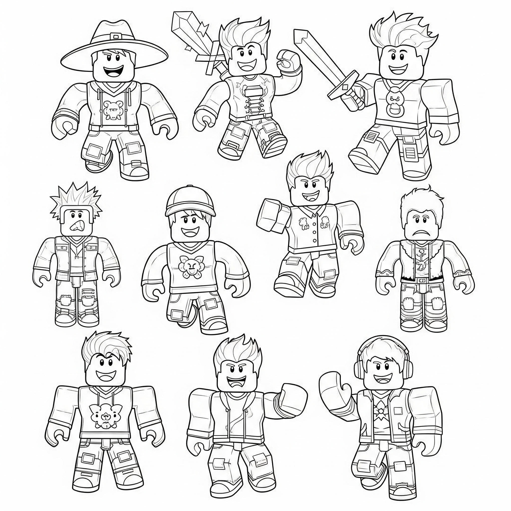 Kolorowanka Roblox postacie