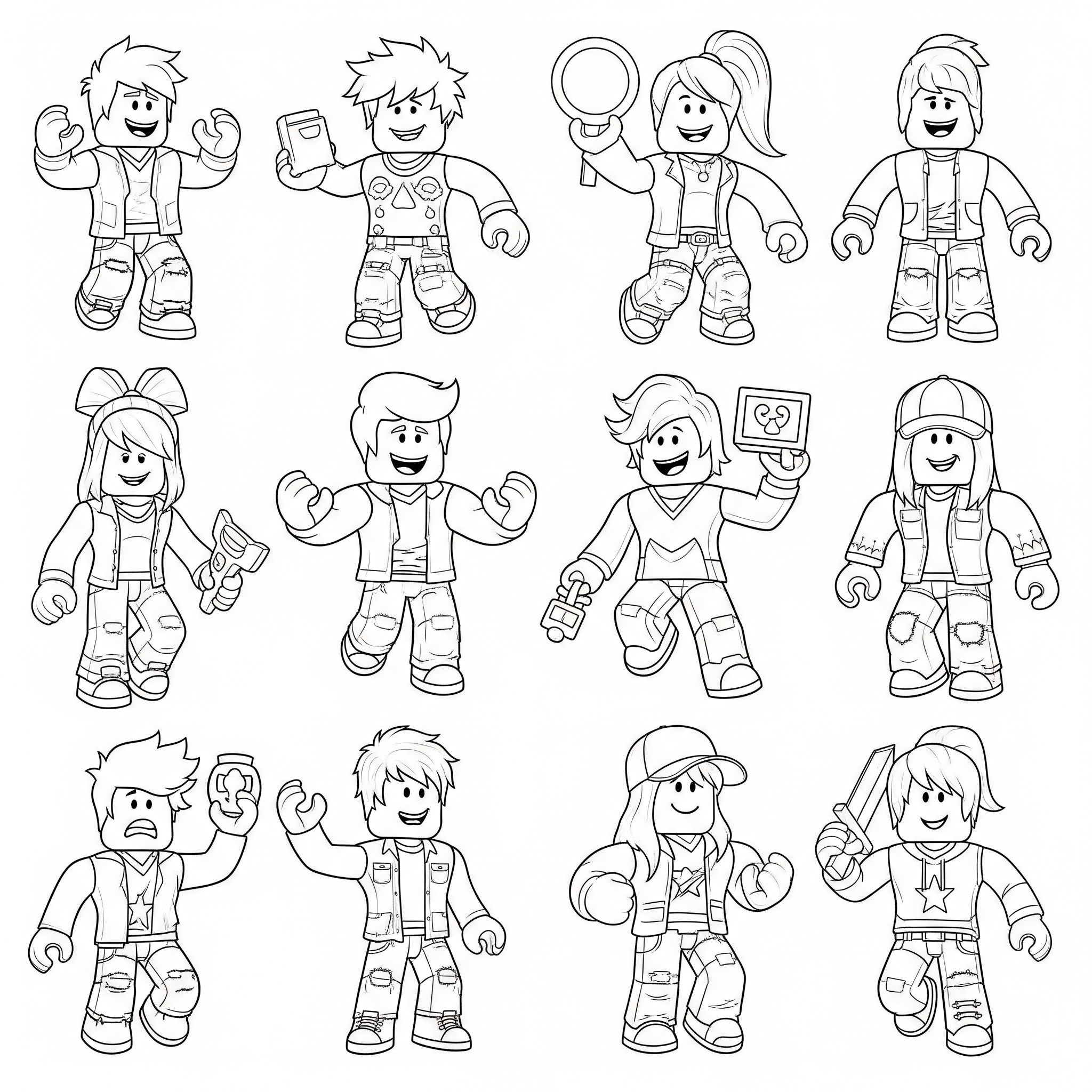 Kolorowanka Roblox postacie