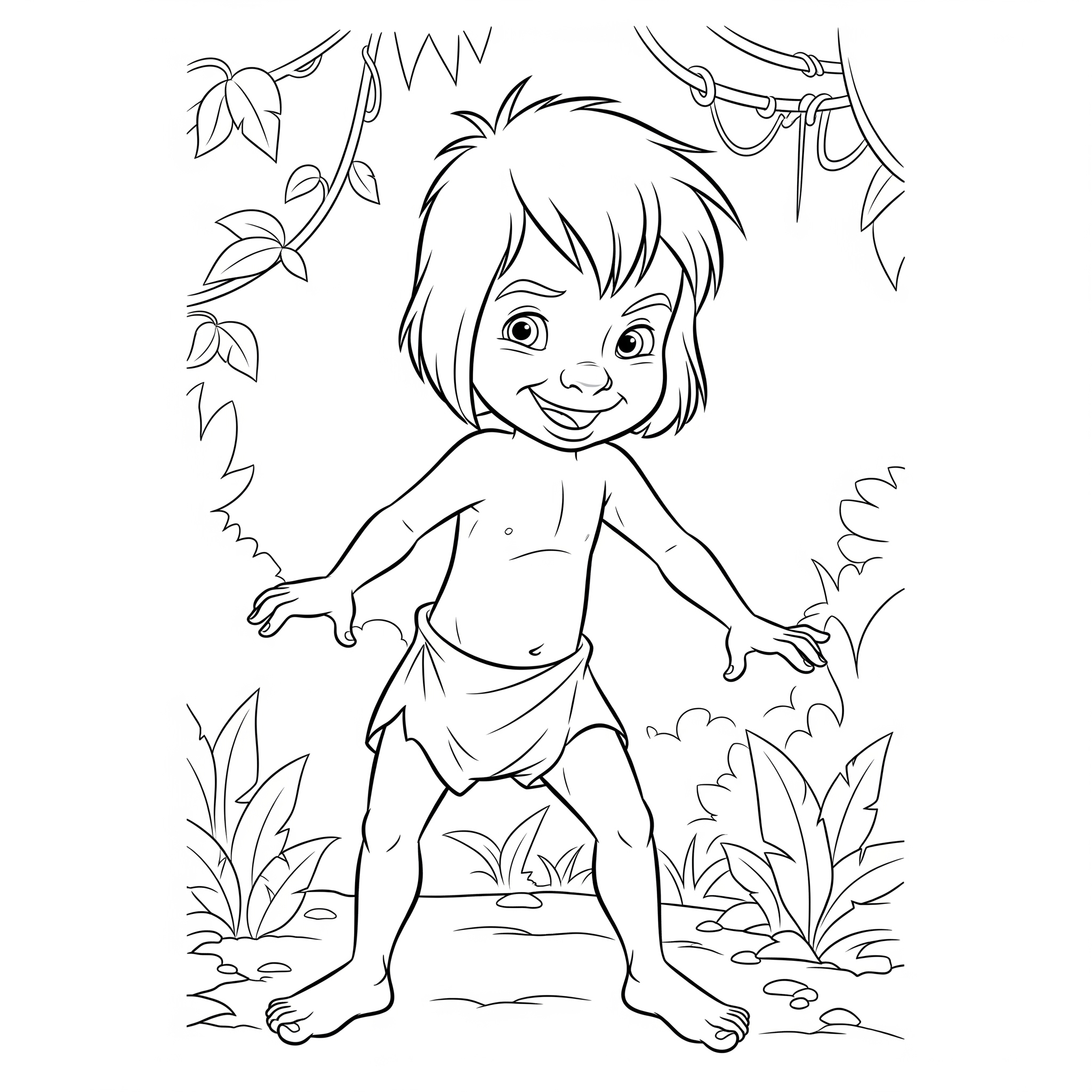 Kolorowanka Mowgli