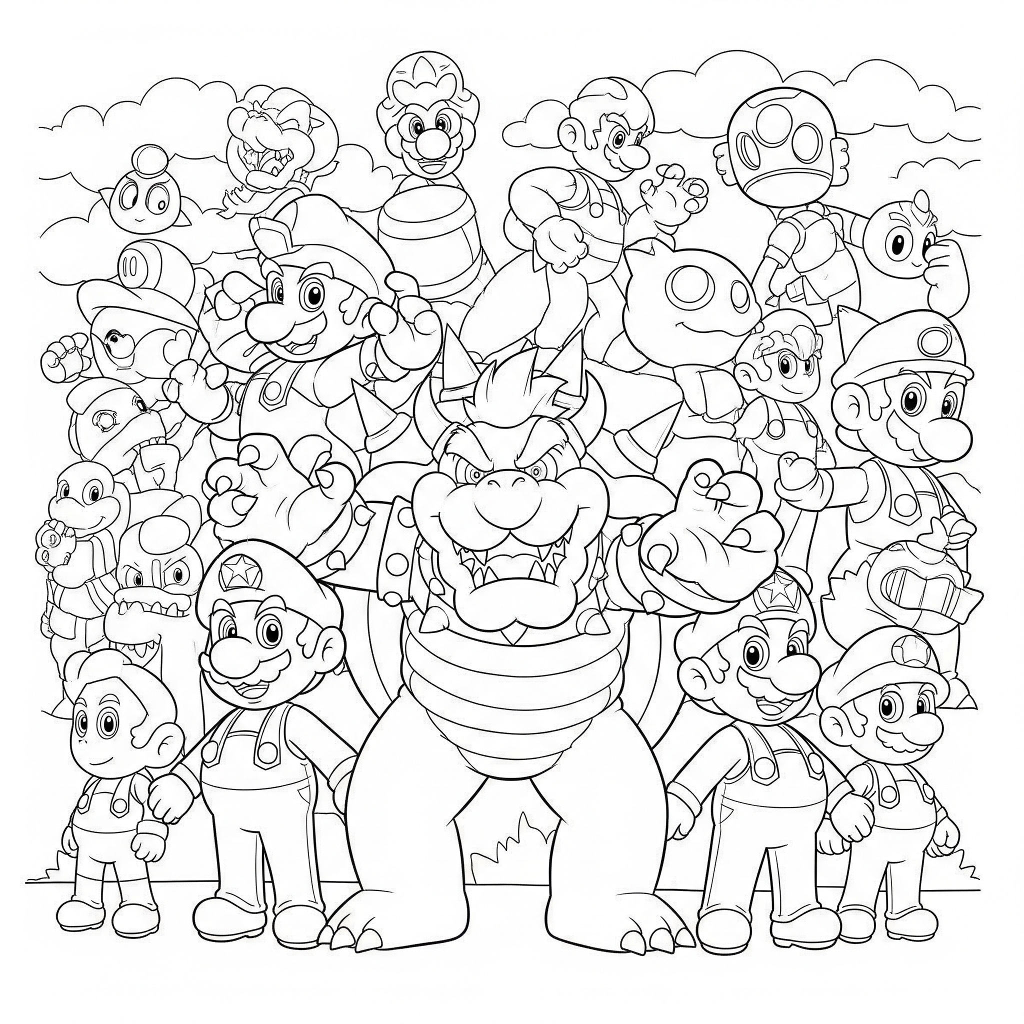 Kolorowanka Mario Bros