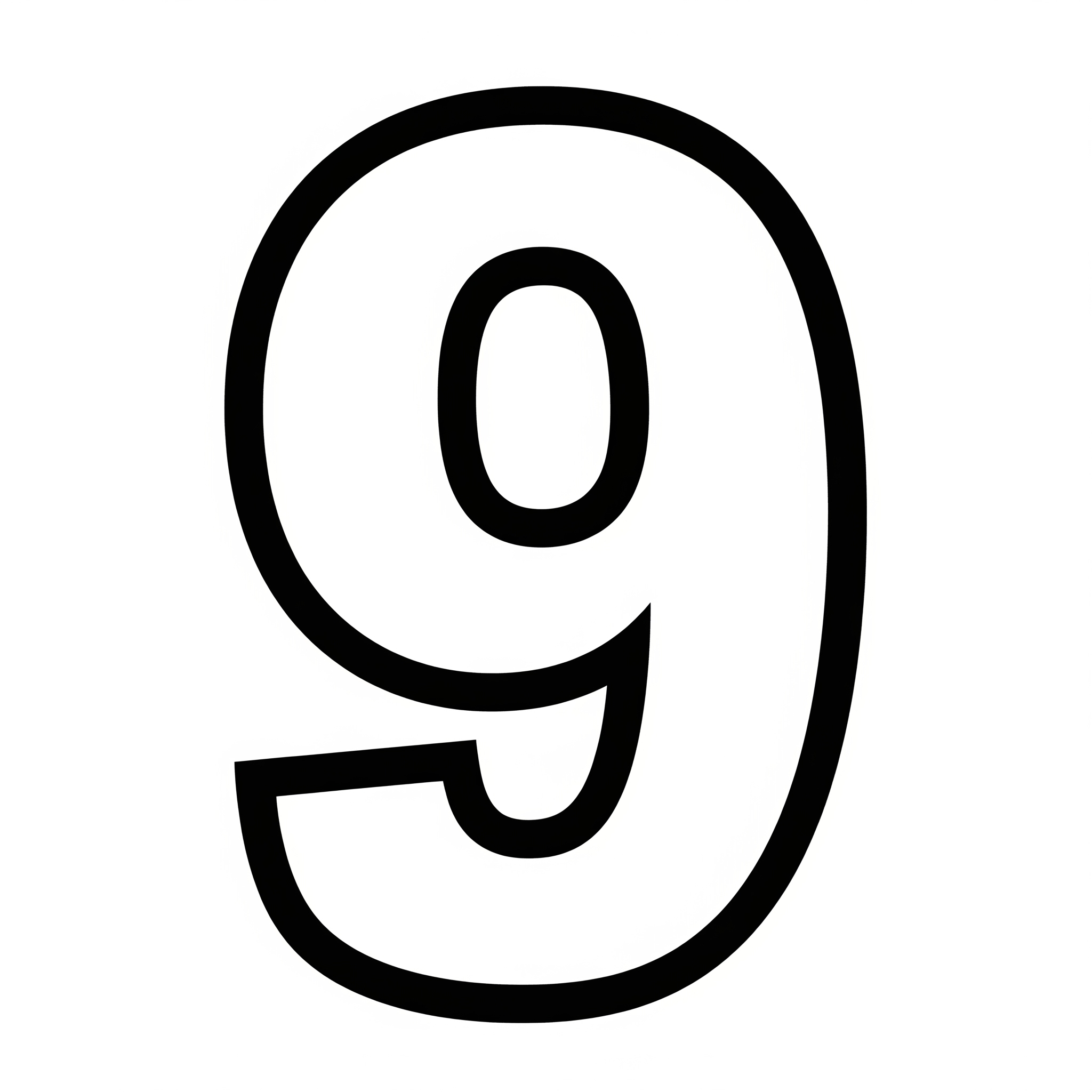 Kolorowanka Cyfra 9