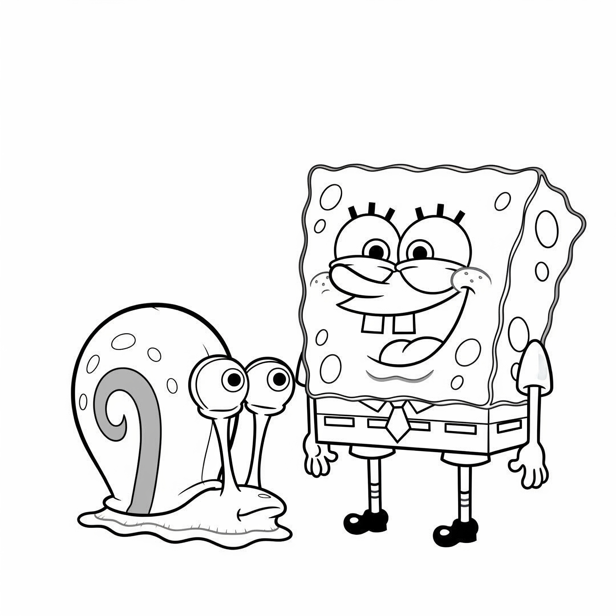 Kolorowanka Spongebob i Gacuś