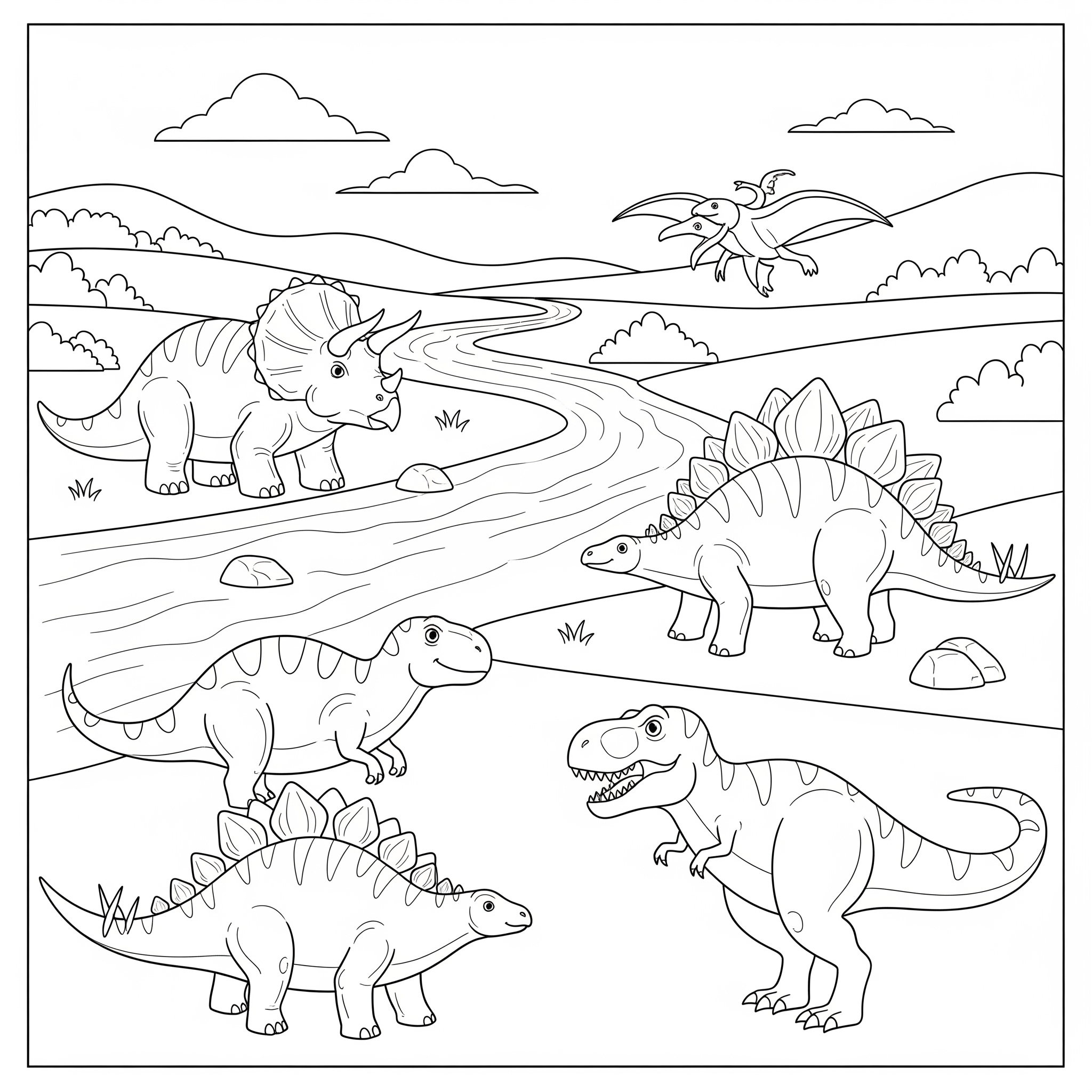 Kolorowanka Dinozaur