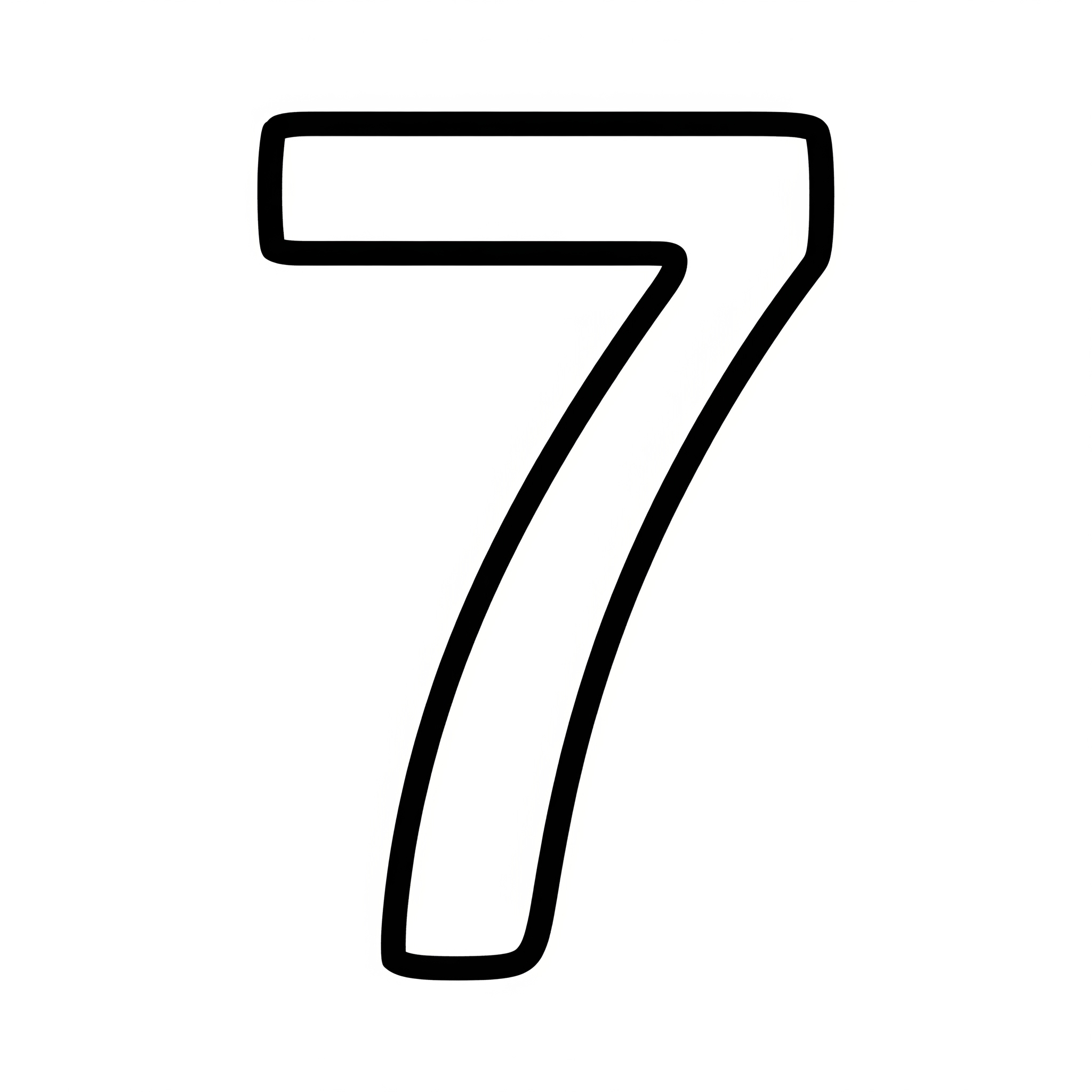 Kolorowanka Cyfra 7