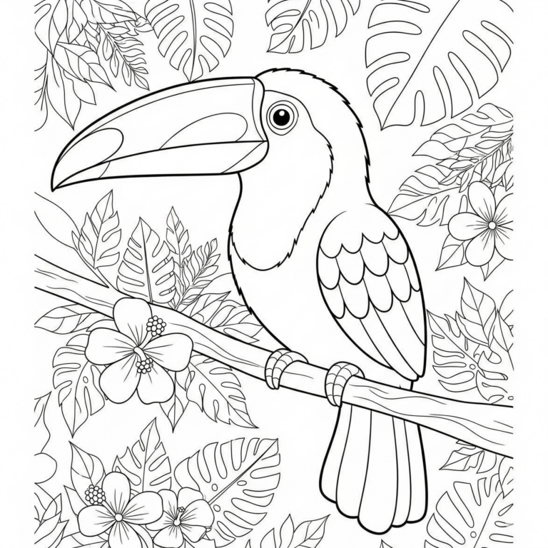 Kolorowanka Tukan
