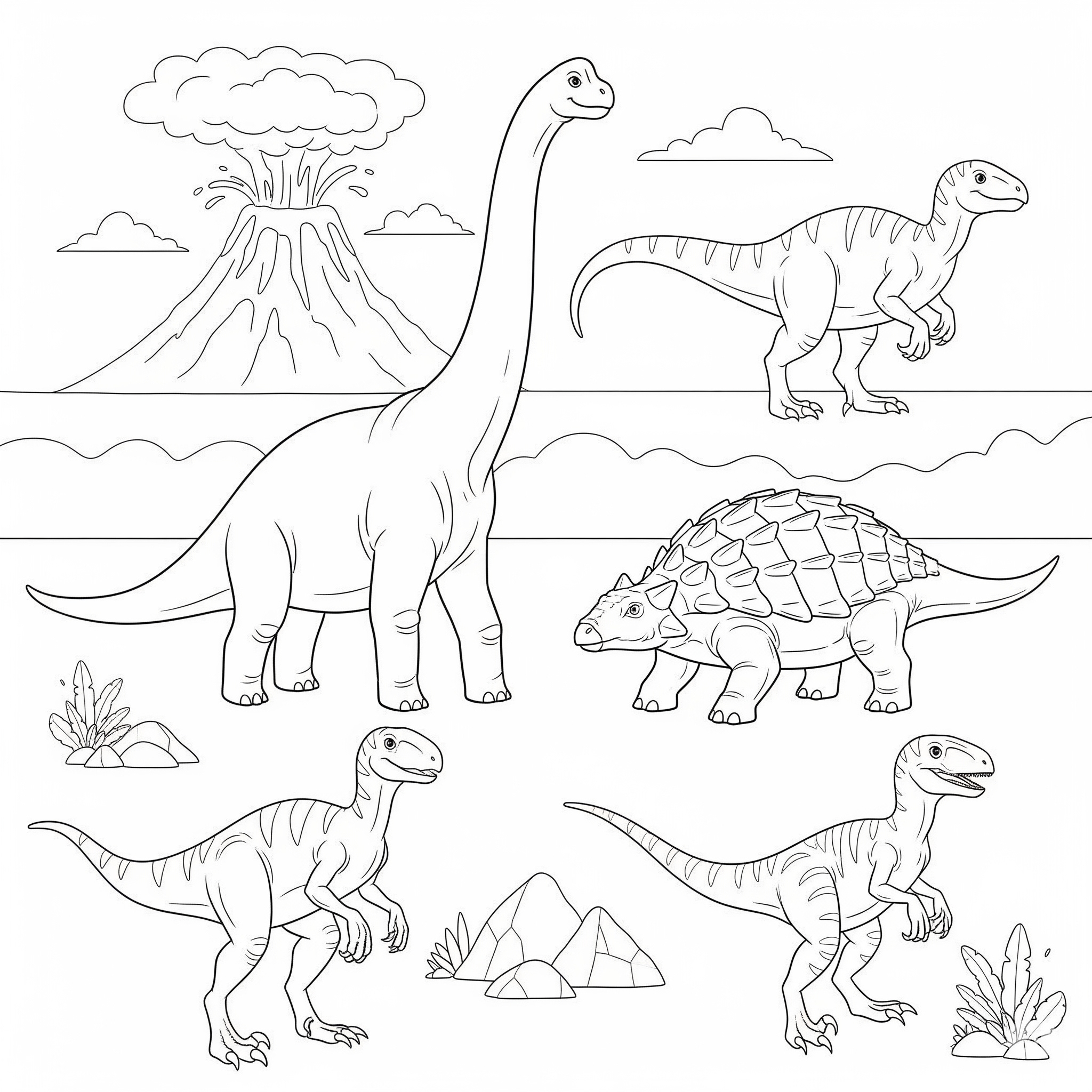 Kolorowanka Dinozaur