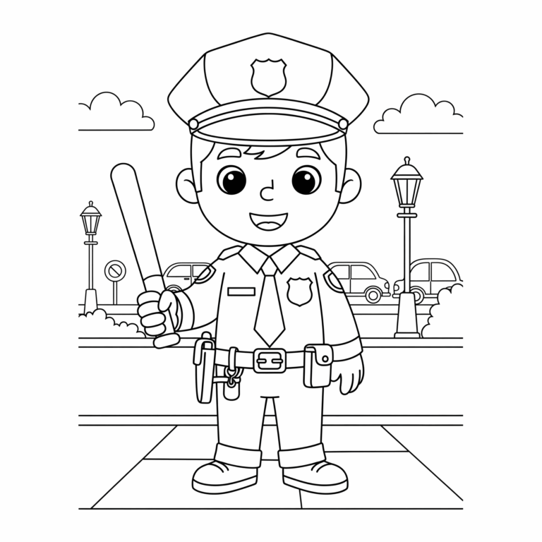 Kolorowanka Policjant