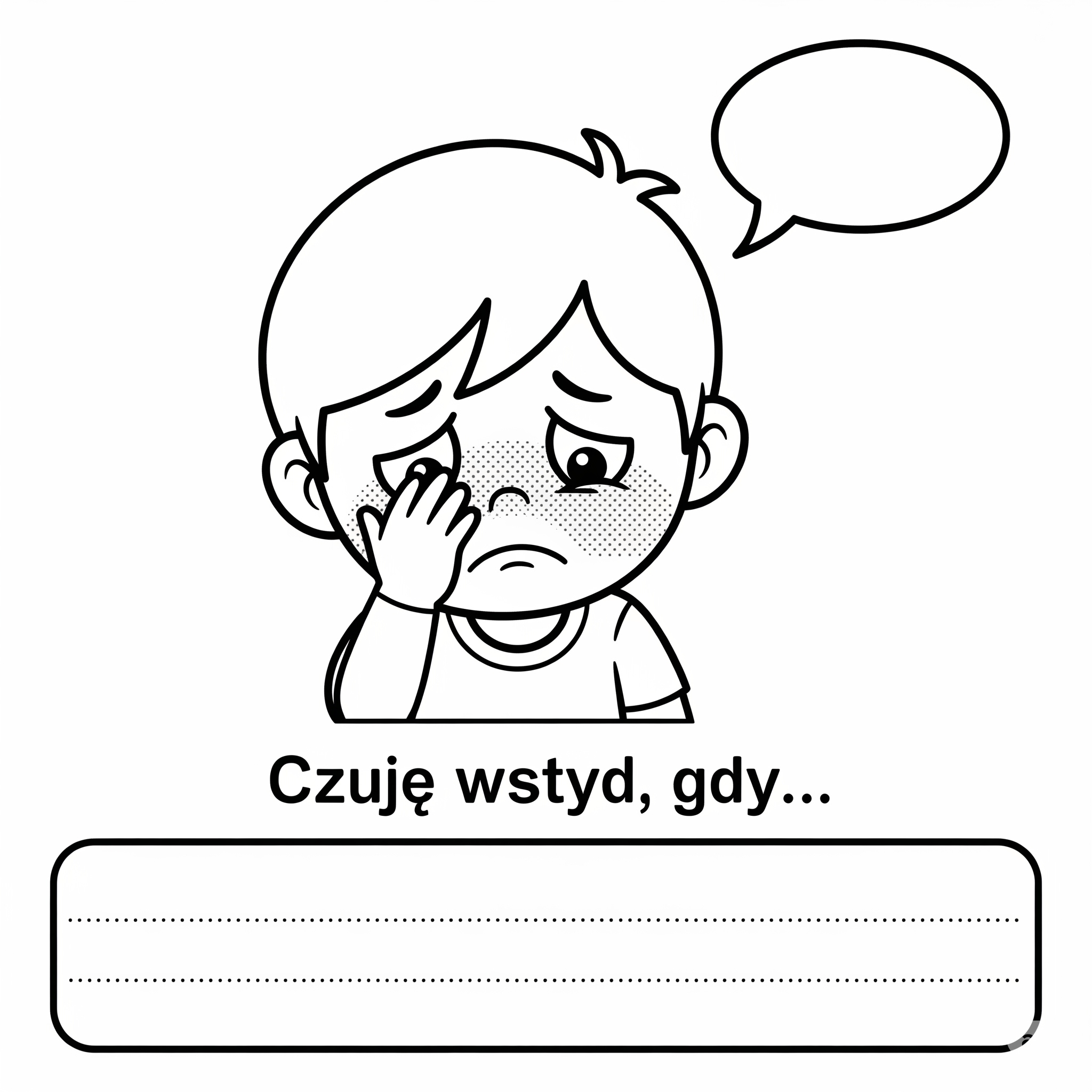 Kolorowanka Wstyd