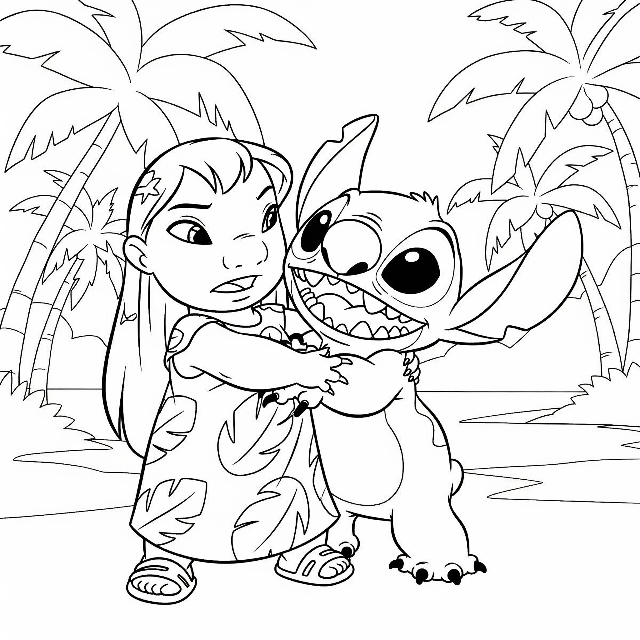 Kolorowanka Lilo i Stich