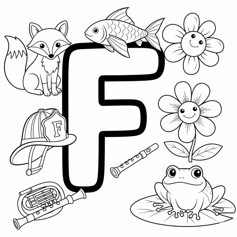 Kolorowanka Wesoła Literka F