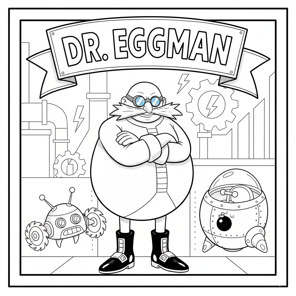 Kolorowanka Doktor Eggman