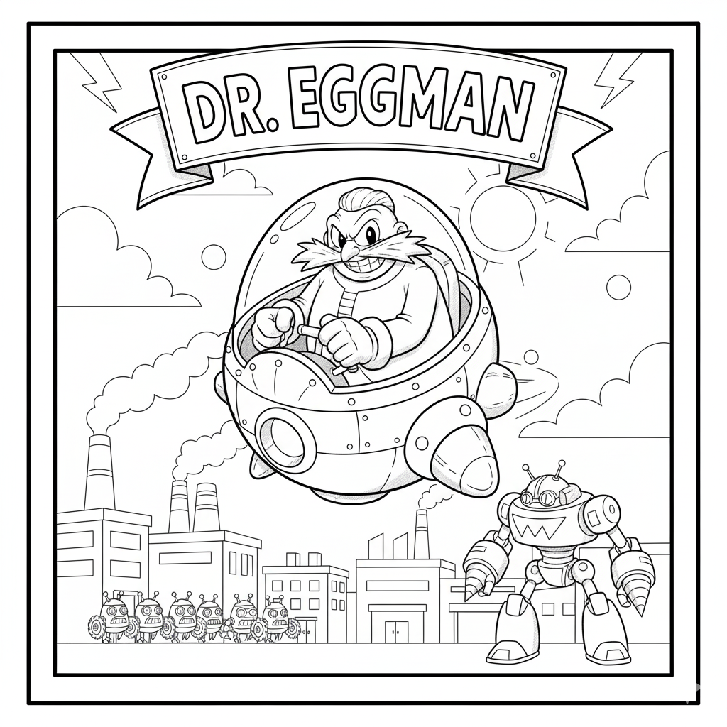 Kolorowanka Doktor Eggman