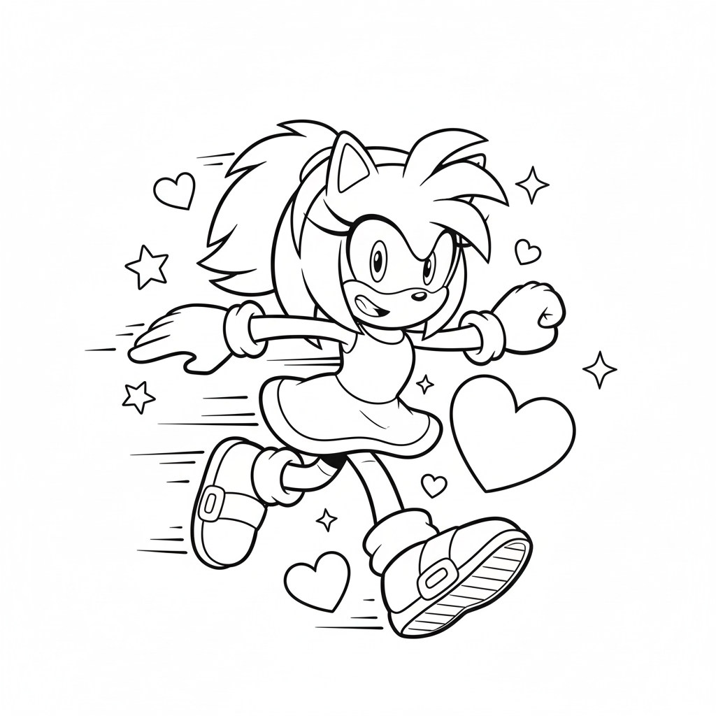 Kolorowanka Amy Rose