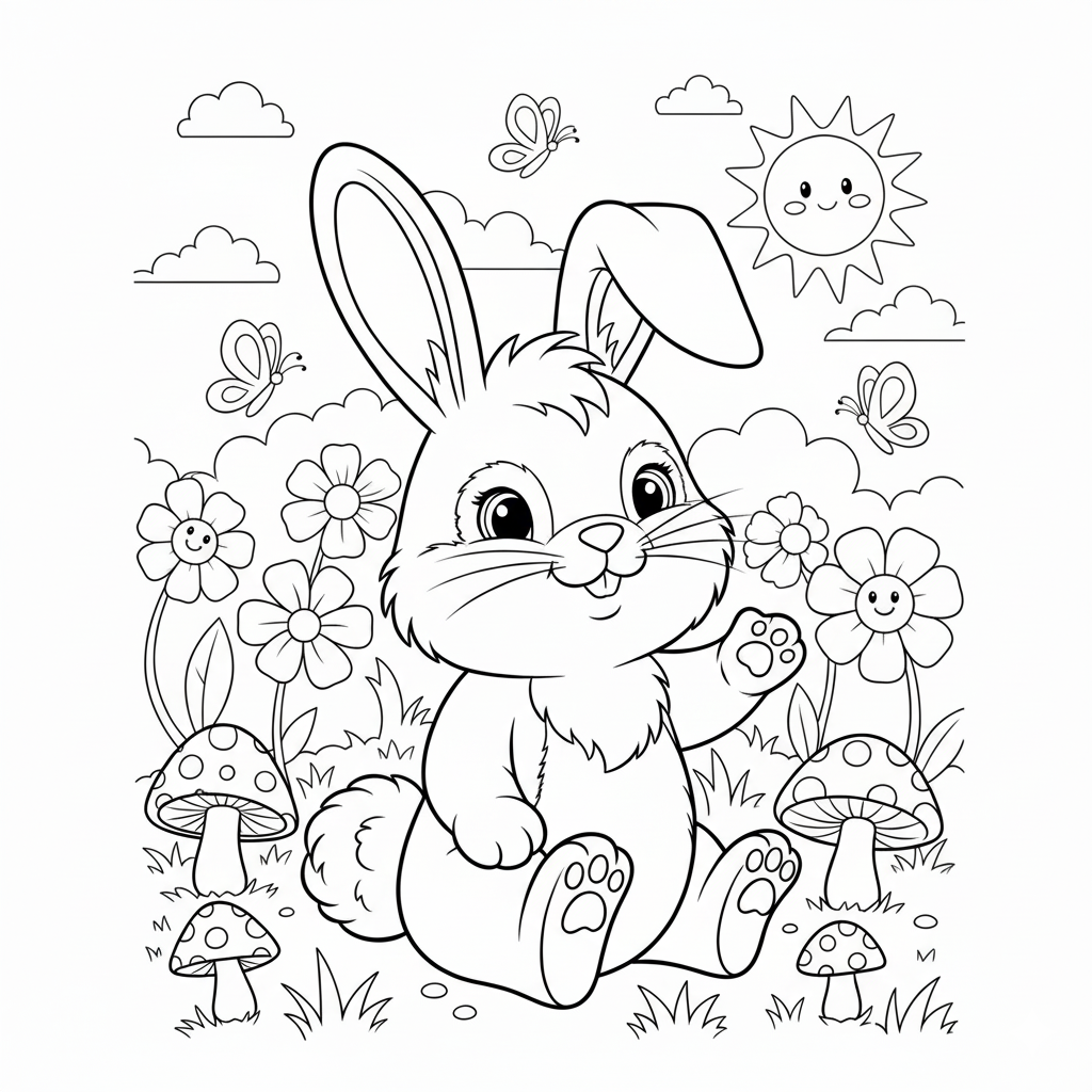 Kolorowanka Króliczek