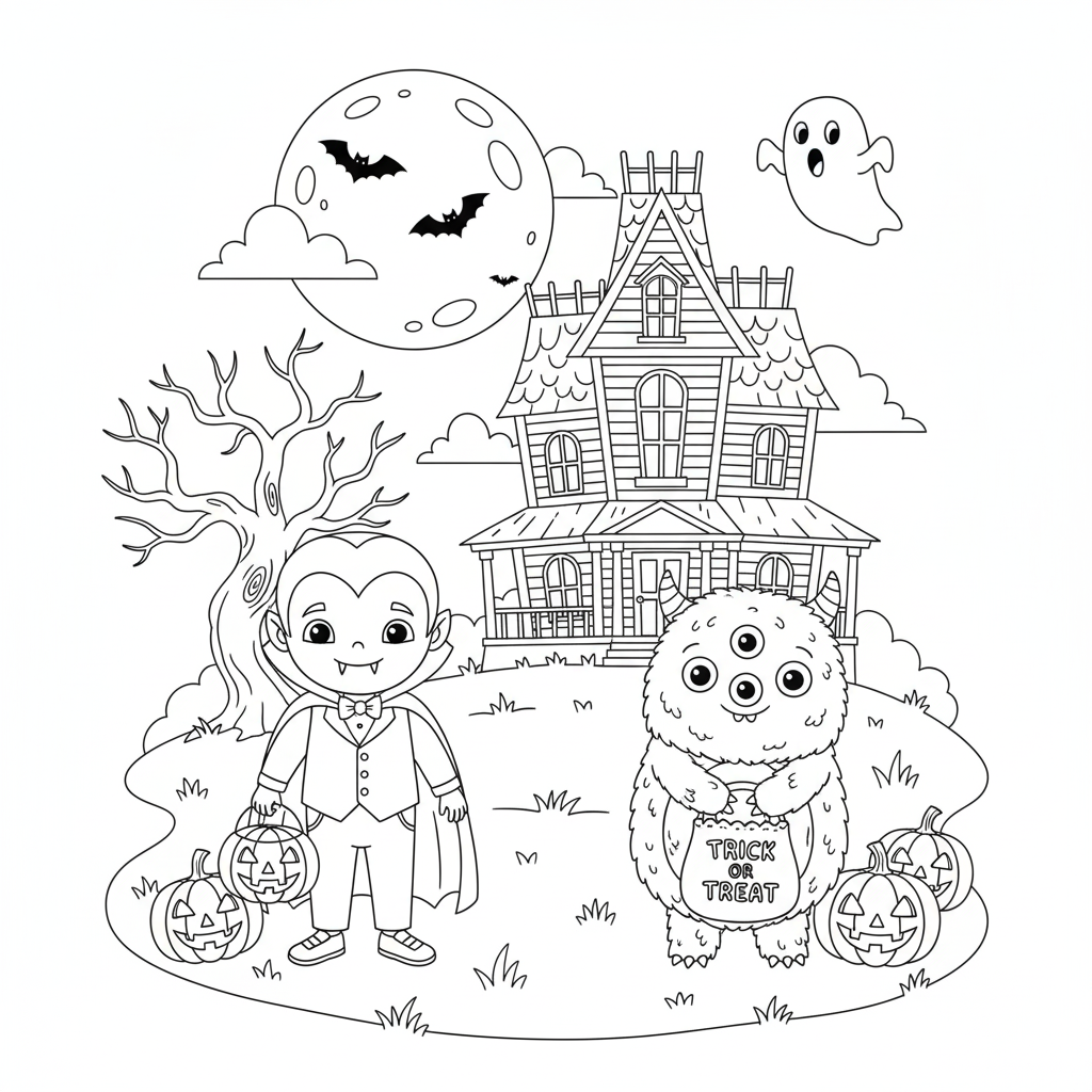 Przebrane dzieci na Halloween
