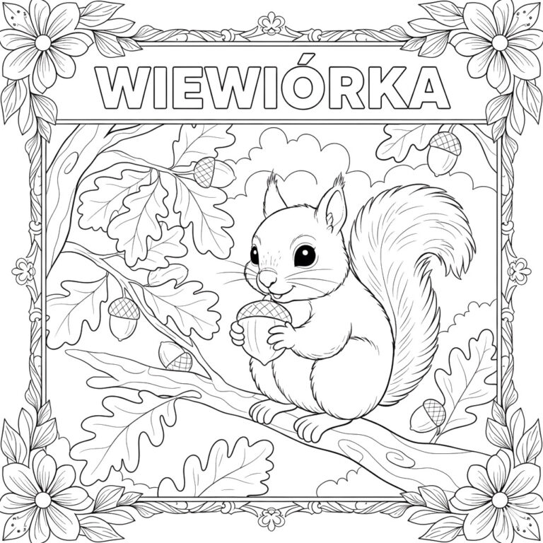 Wiewiórka z żołędziem