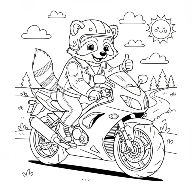 Szop na motocyklu