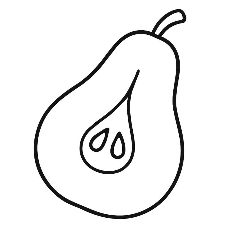 Gruszka przekrojona na pół