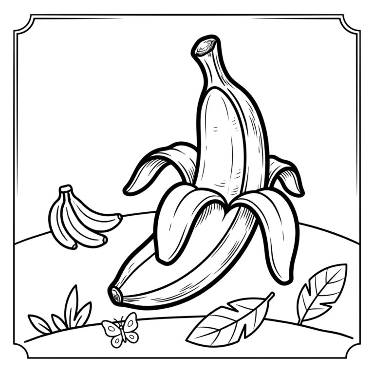 Banan narysowany grubą kreską