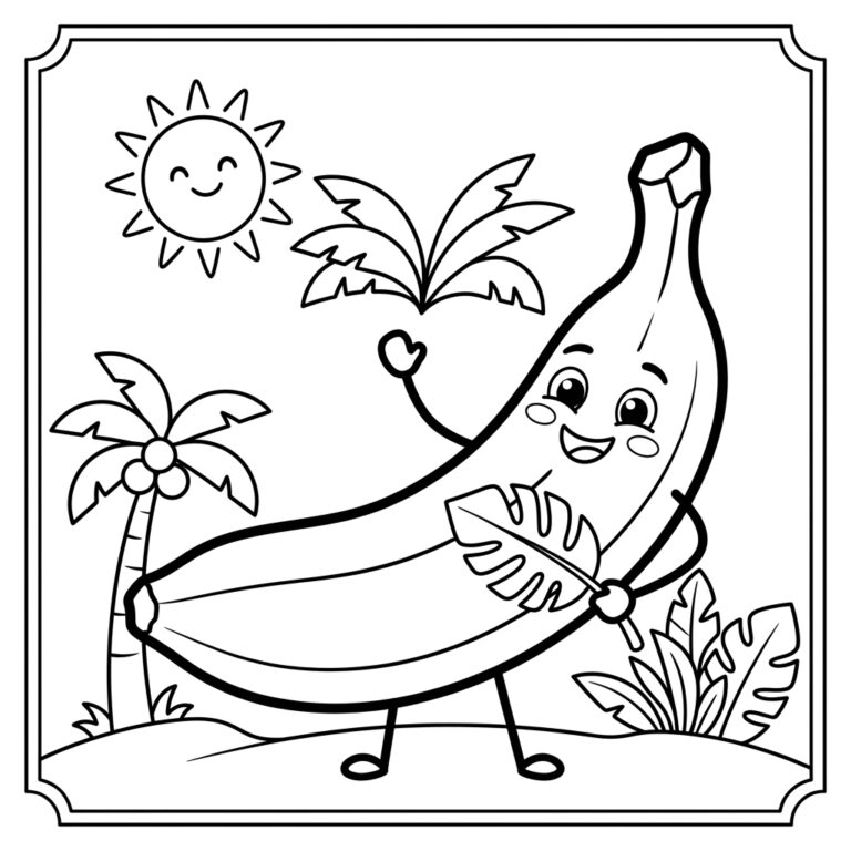 Banan z liściem